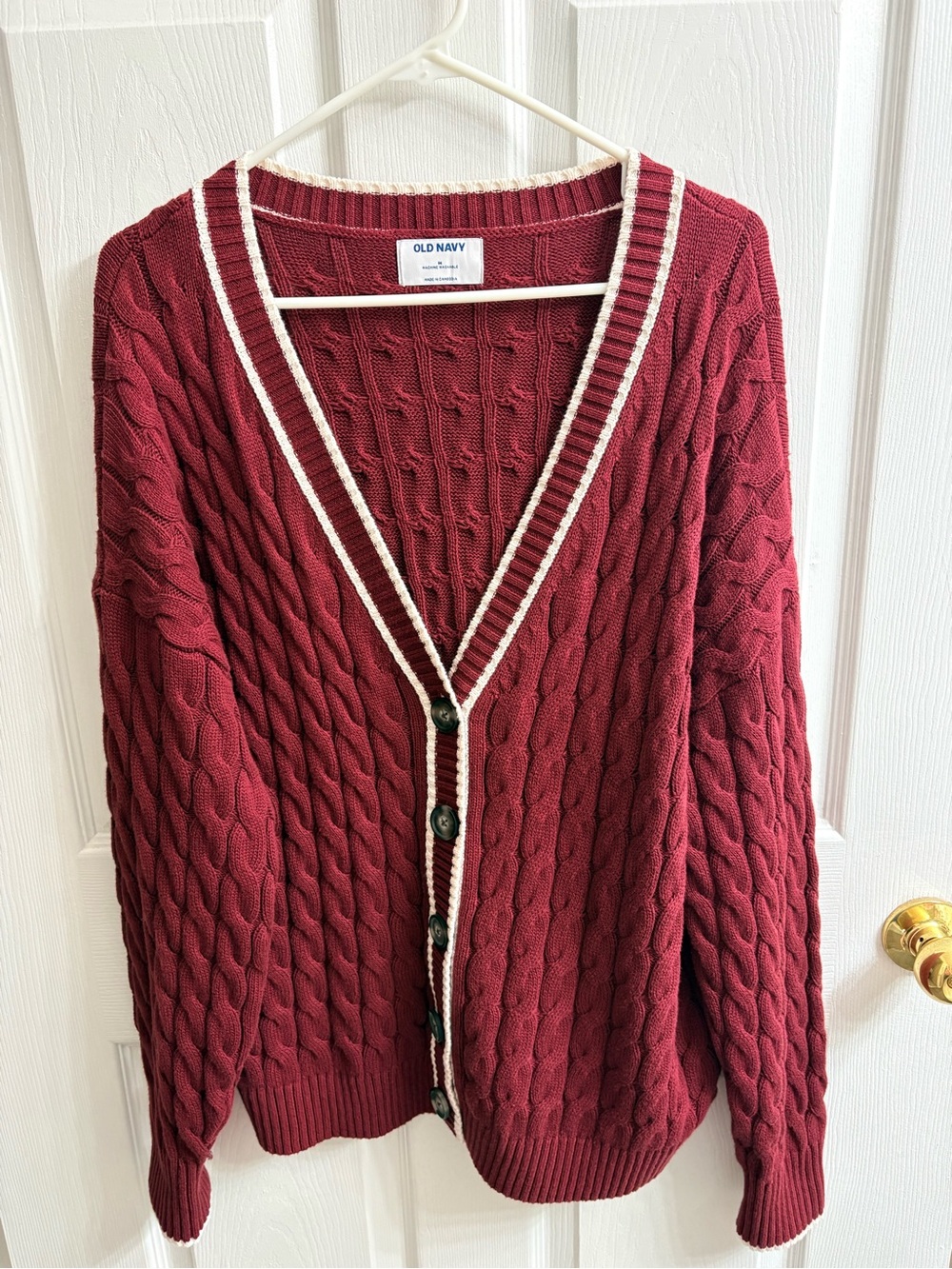 Oversized cable cardigan